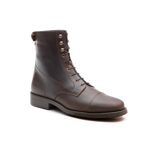 Derby-Stiefeletten aus Leder Braun