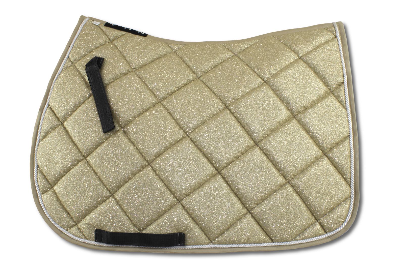 Glitzer Schabracke, champagner - gold