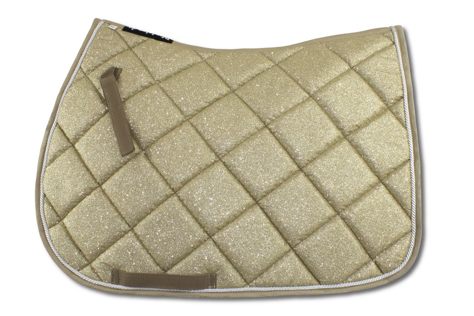 Glitzer Schabracke, champagner - gold