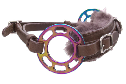 Glücksrad rainbow, bunt-braun, rainbow, mit Lammfell