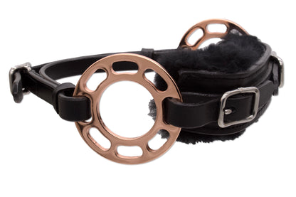 Glücksrad rosegold, mit Lammfell, gebisslos, rosegold-schwarz