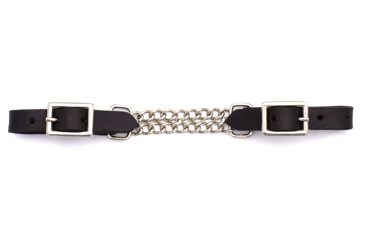 Leder Kinnkette, schwarz