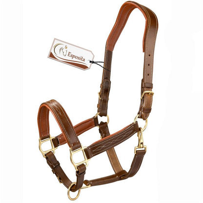 Lederhalfter "Deluxe" anatomisch Fettleder Braun