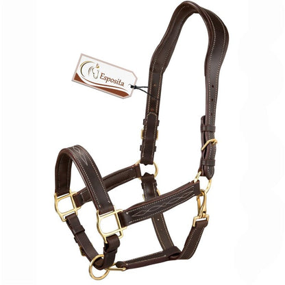 Lederhalfter "Deluxe" anatomisch Schoko Braun