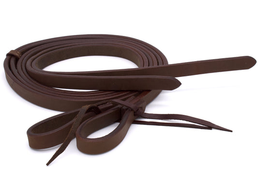 Schwere Western Lederzügel heavy split reins premium 5/8 zoll, 16mm dunkelbraun