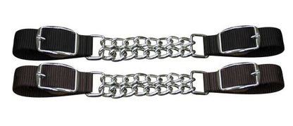 Nylon Kinnkette braun,