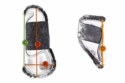 Gamaschen und Streichkappen rosegold, Springgamaschen 4er Set,