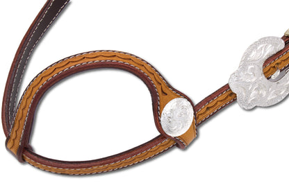 Einohr Show Westerntrense aus hellbraunem argentinischem Leder,