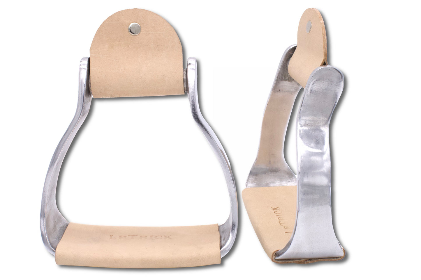 Extra breite Westernsteigbügel aus Aluminium, natur/hell