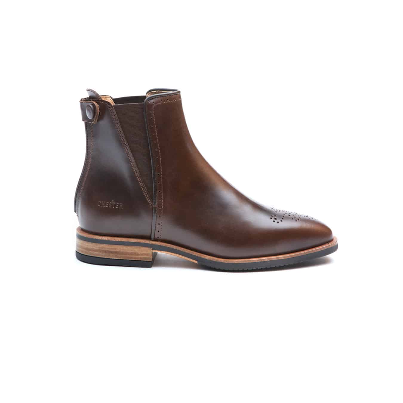 Lederstiefeletten Verona Pull-up Braun