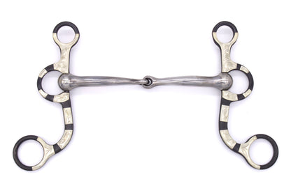 Western Snaffle Bit mit Shanks und silberfarbenen Akzenten, Baby Bit