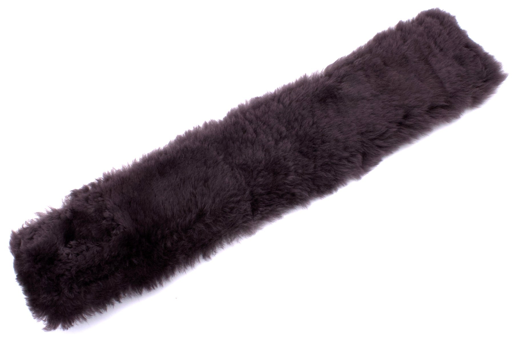 Western Sattelgurt mit echtem Lammfell braun,