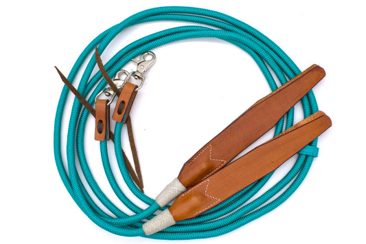 Western Nylonzügel mit brauner Lederklatsche und tauschbaren Snaps