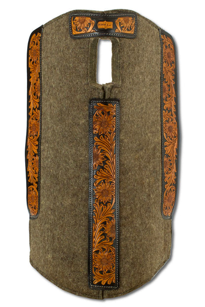 Westernpad Wollfilz mit Punzierung square show,