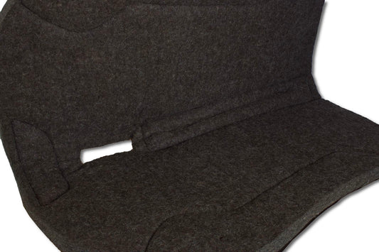 Western Filzpad Widerristfrei, roundskirt kurz, dunkelbraunes Leder 71 x 80 cm,