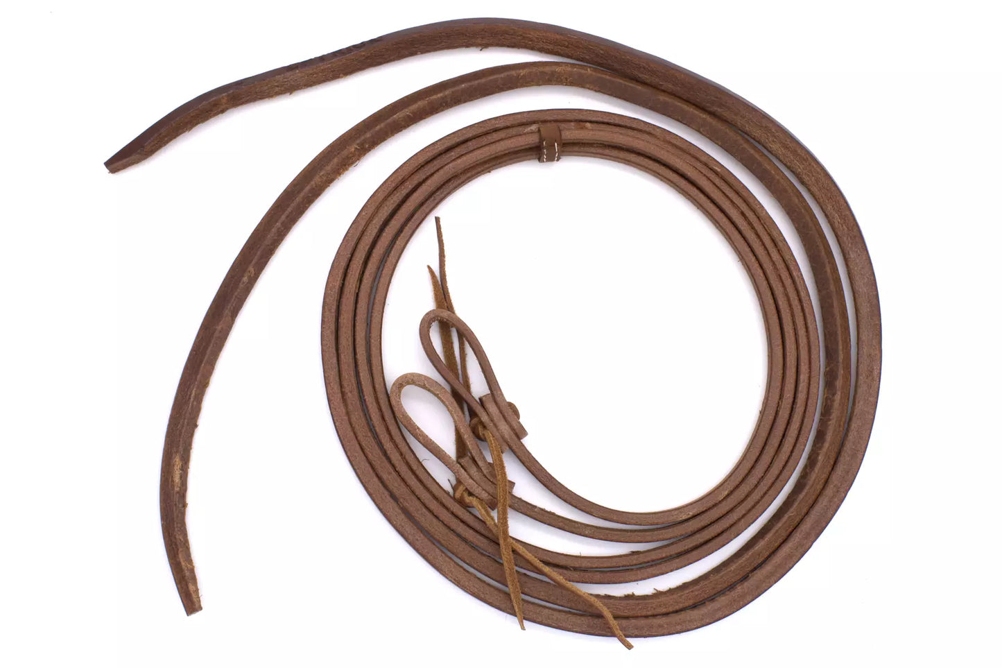 Lederzügel mit schweren Enden, extra heavy split reins, braun,