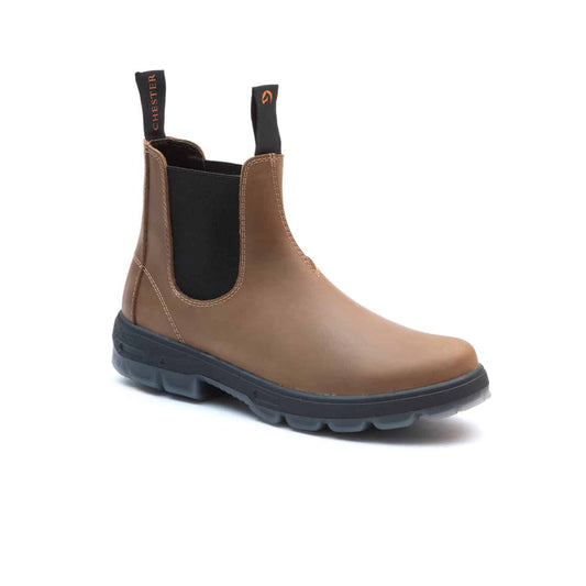 Workboot-Stiefeletten aus Leder Tobacco